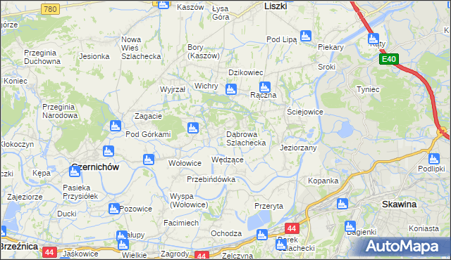 mapa Dąbrowa Szlachecka, Dąbrowa Szlachecka na mapie Targeo