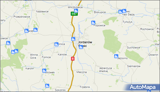 mapa Dankowice gmina Jordanów Śląski, Dankowice gmina Jordanów Śląski na mapie Targeo