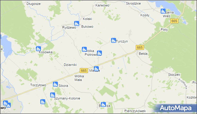 mapa Danowo gmina Rajgród, Danowo gmina Rajgród na mapie Targeo
