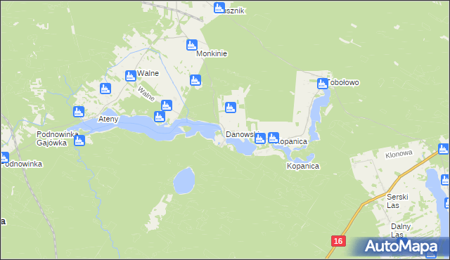 mapa Danowskie, Danowskie na mapie Targeo