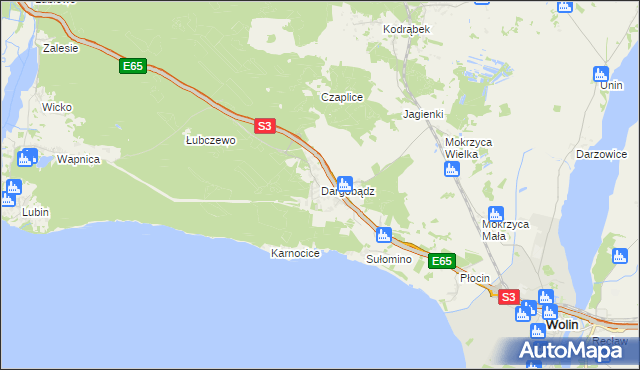 mapa Dargobądz, Dargobądz na mapie Targeo