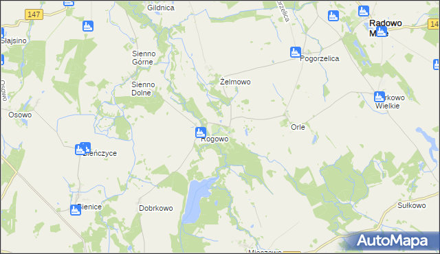 mapa Dargomyśl gmina Radowo Małe, Dargomyśl gmina Radowo Małe na mapie Targeo