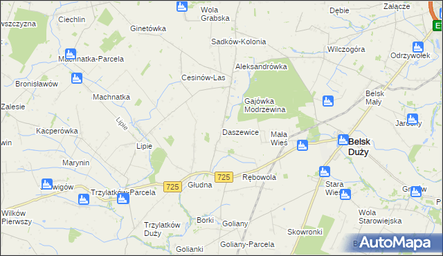 mapa Daszewice gmina Belsk Duży, Daszewice gmina Belsk Duży na mapie Targeo