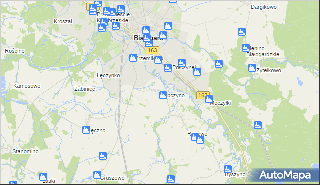 mapa Dębczyno, Dębczyno na mapie Targeo