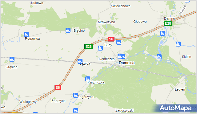 mapa Dębniczka, Dębniczka na mapie Targeo