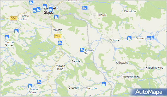 mapa Dębowy Gaj, Dębowy Gaj na mapie Targeo