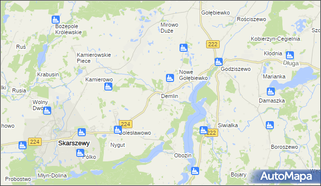 mapa Demlin, Demlin na mapie Targeo