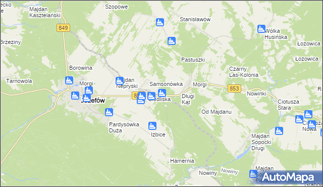 mapa Długi Kąt-Osada, Długi Kąt-Osada na mapie Targeo