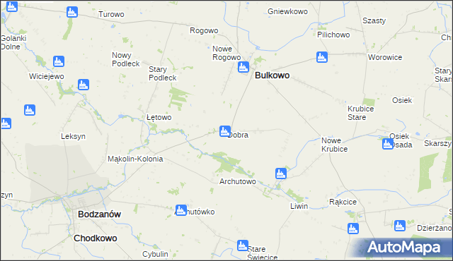 mapa Dobra gmina Bulkowo, Dobra gmina Bulkowo na mapie Targeo