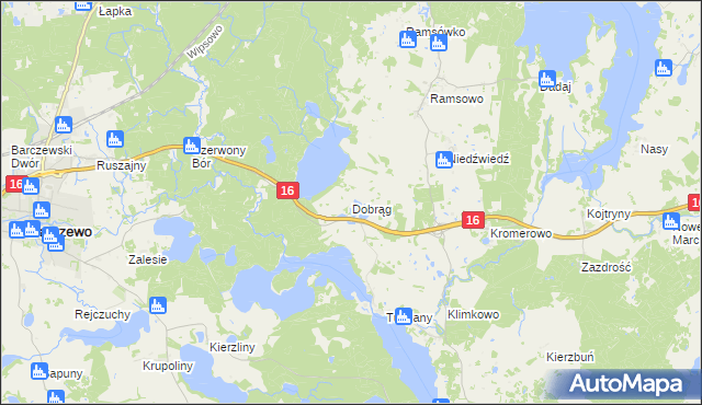 mapa Dobrąg, Dobrąg na mapie Targeo