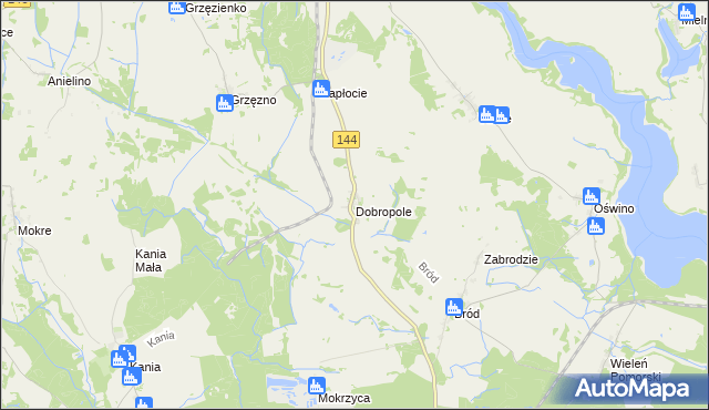 mapa Dobropole gmina Dobra, Dobropole gmina Dobra na mapie Targeo