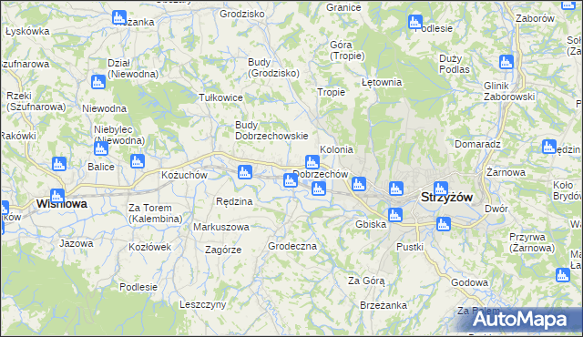 mapa Dobrzechów, Dobrzechów na mapie Targeo