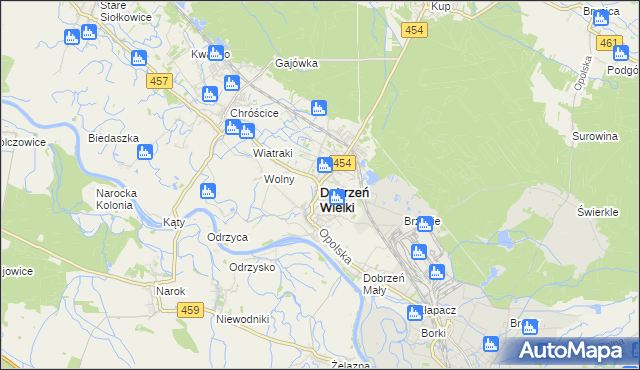 mapa Dobrzeń Wielki, Dobrzeń Wielki na mapie Targeo