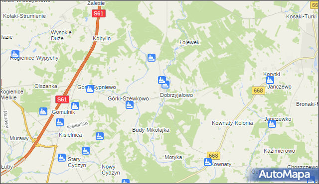 mapa Dobrzyjałowo, Dobrzyjałowo na mapie Targeo