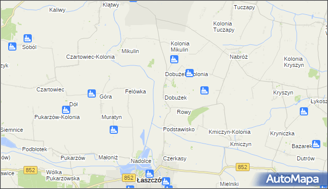 mapa Dobużek, Dobużek na mapie Targeo