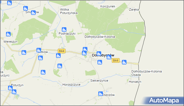 mapa Dołhobyczów, Dołhobyczów na mapie Targeo