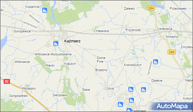 mapa Dolne Pole gmina Kaźmierz, Dolne Pole gmina Kaźmierz na mapie Targeo