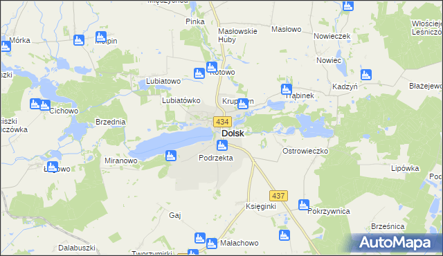 mapa Dolsk powiat śremski, Dolsk powiat śremski na mapie Targeo