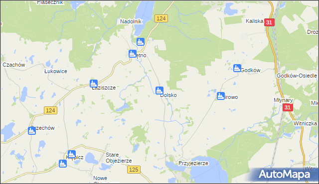 mapa Dolsko gmina Moryń, Dolsko gmina Moryń na mapie Targeo