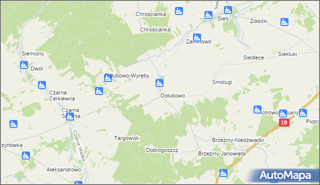 mapa Dołubowo, Dołubowo na mapie Targeo