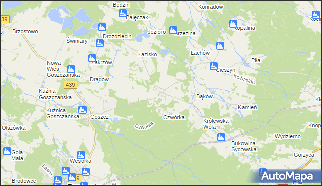 mapa Domasławice gmina Twardogóra, Domasławice gmina Twardogóra na mapie Targeo