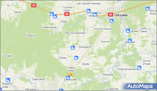 mapa Domaszno, Domaszno na mapie Targeo