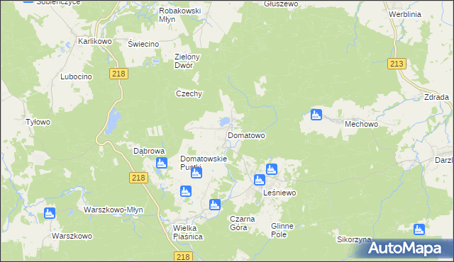 mapa Domatowo, Domatowo na mapie Targeo