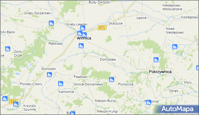 mapa Domosław, Domosław na mapie Targeo