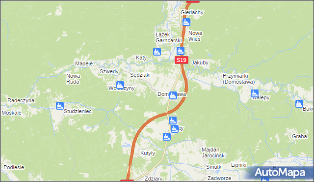 mapa Domostawa, Domostawa na mapie Targeo