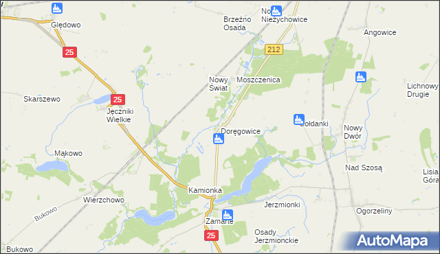 mapa Doręgowice, Doręgowice na mapie Targeo