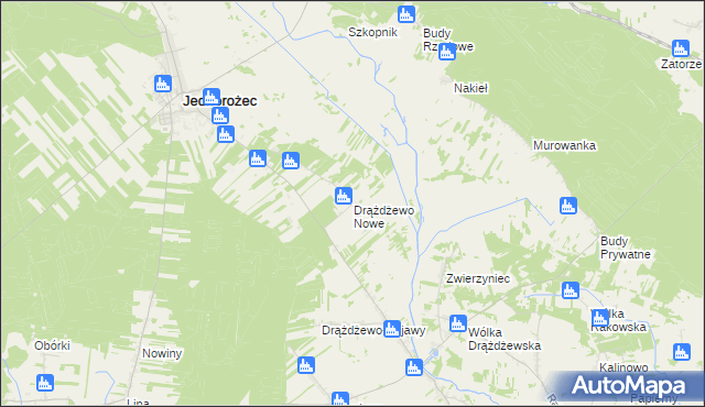 mapa Drążdżewo Nowe, Drążdżewo Nowe na mapie Targeo