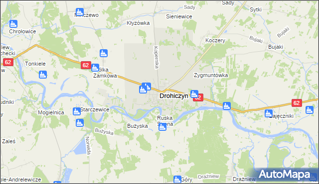 mapa Drohiczyn, Drohiczyn na mapie Targeo