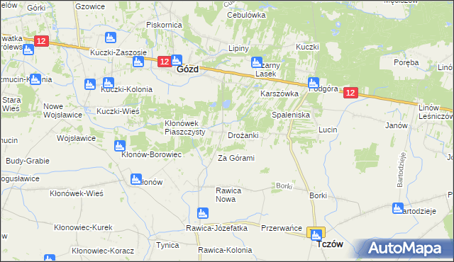 mapa Drożanki, Drożanki na mapie Targeo