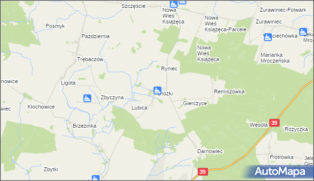 mapa Drożki, Drożki na mapie Targeo