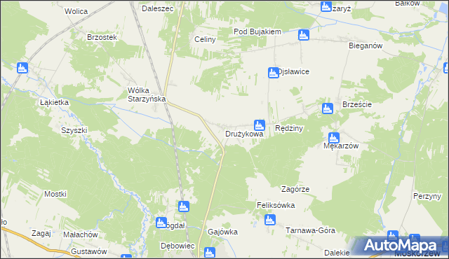 mapa Drużykowa, Drużykowa na mapie Targeo