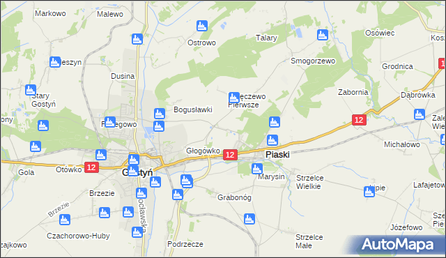 mapa Drzęczewo Drugie, Drzęczewo Drugie na mapie Targeo