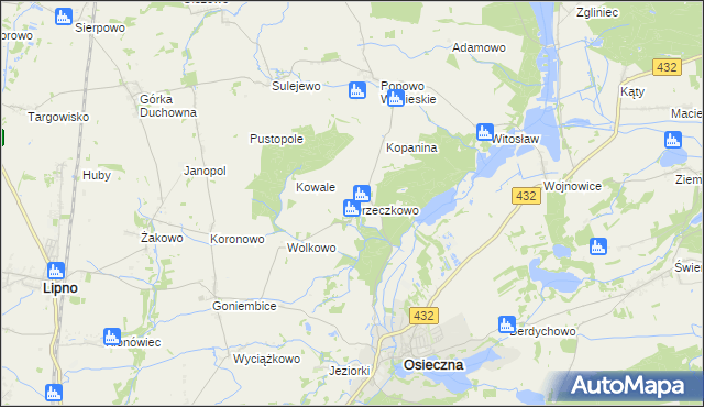 mapa Drzeczkowo, Drzeczkowo na mapie Targeo