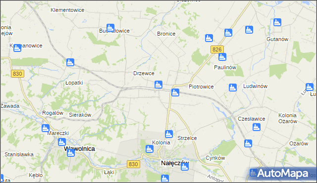 mapa Drzewce-Kolonia, Drzewce-Kolonia na mapie Targeo