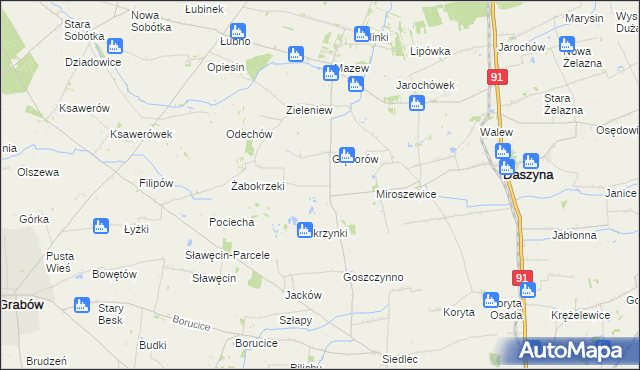 mapa Drzykozy, Drzykozy na mapie Targeo