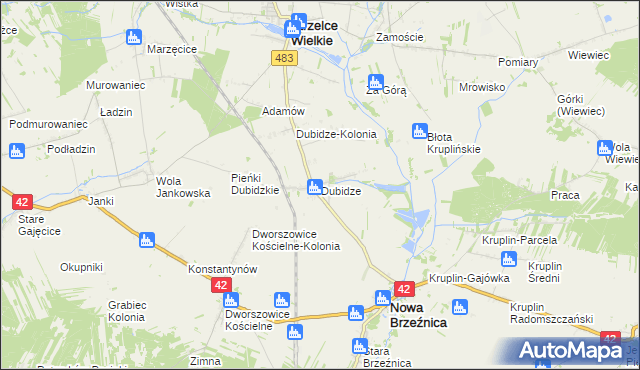 mapa Dubidze, Dubidze na mapie Targeo