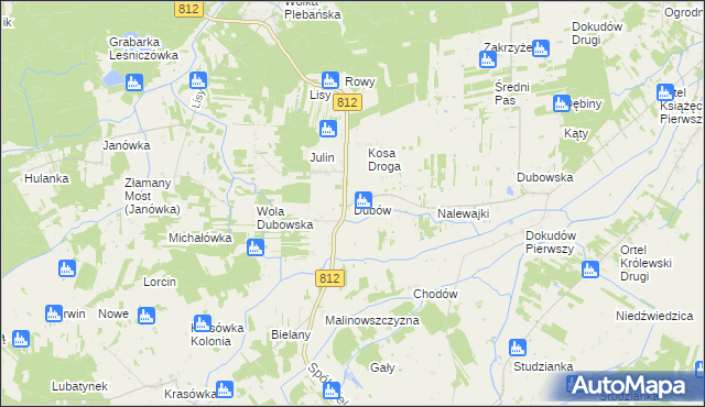 mapa Dubów, Dubów na mapie Targeo