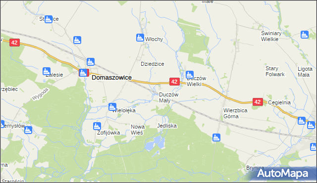 mapa Duczów Mały, Duczów Mały na mapie Targeo