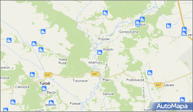 mapa Dudy Nadrzeczne, Dudy Nadrzeczne na mapie Targeo