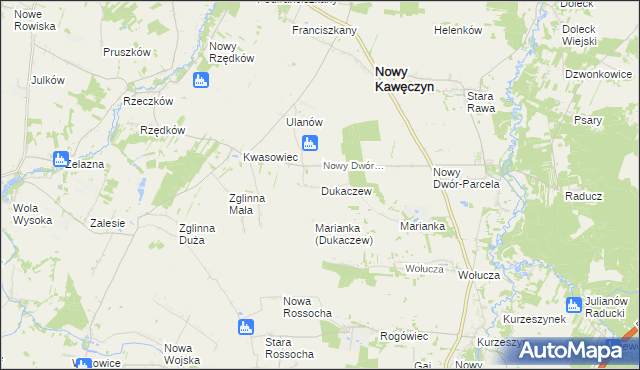 mapa Dukaczew, Dukaczew na mapie Targeo