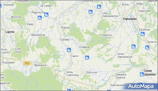 mapa Duląbka, Duląbka na mapie Targeo