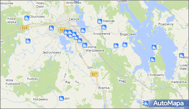 mapa Dury gmina Morąg, Dury gmina Morąg na mapie Targeo