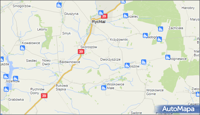 mapa Dworzyszcze, Dworzyszcze na mapie Targeo