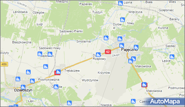 mapa Dylów Rządowy, Dylów Rządowy na mapie Targeo
