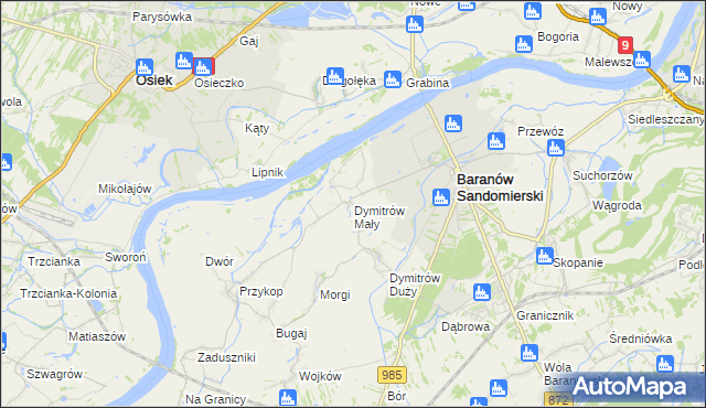 mapa Dymitrów Mały, Dymitrów Mały na mapie Targeo