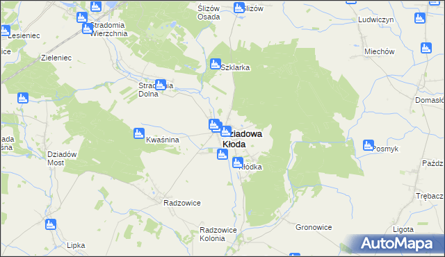 mapa Dziadowa Kłoda, Dziadowa Kłoda na mapie Targeo